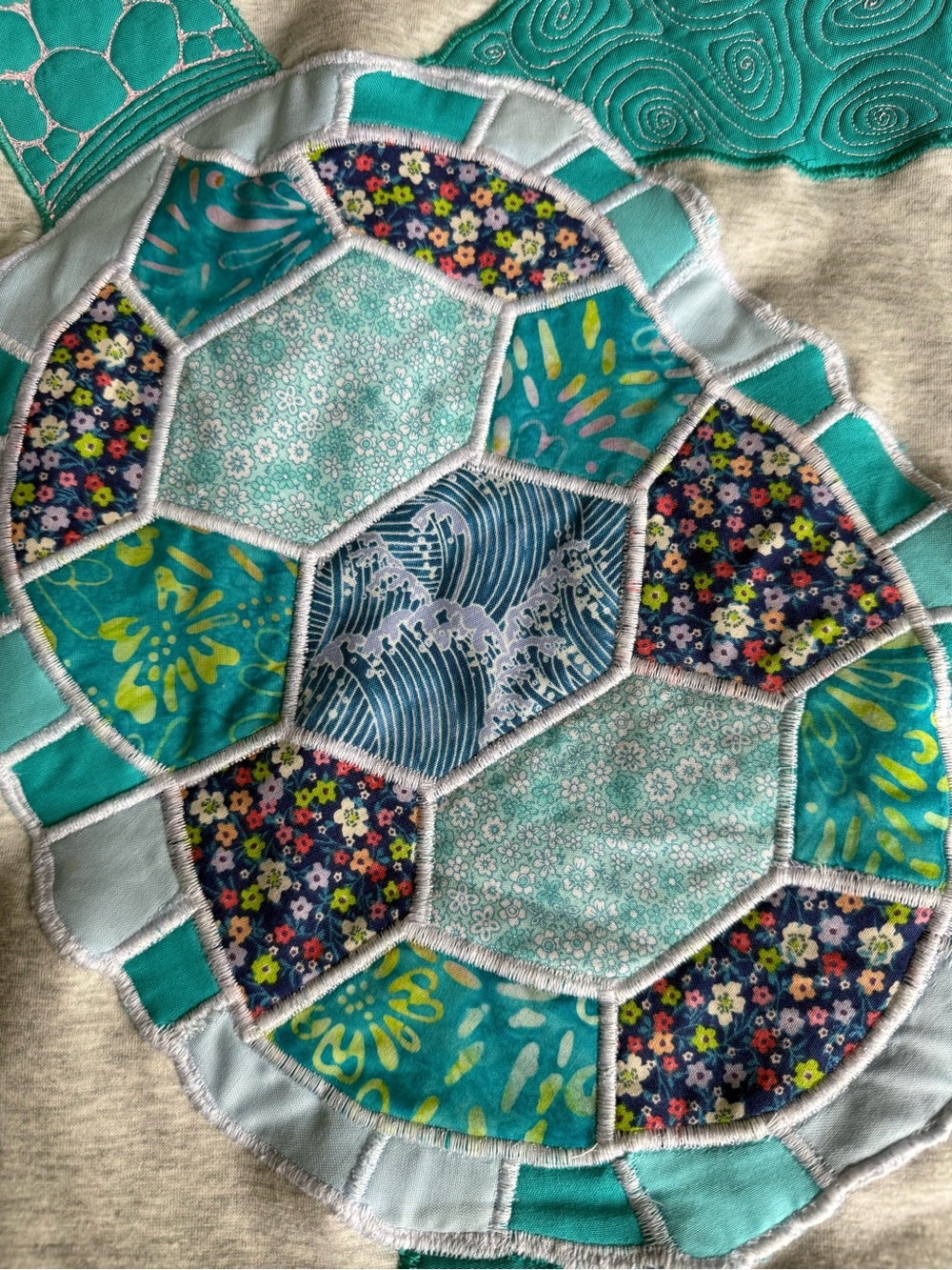 Hand stitched turtle hoodie!!! - Picture 7 of 9
